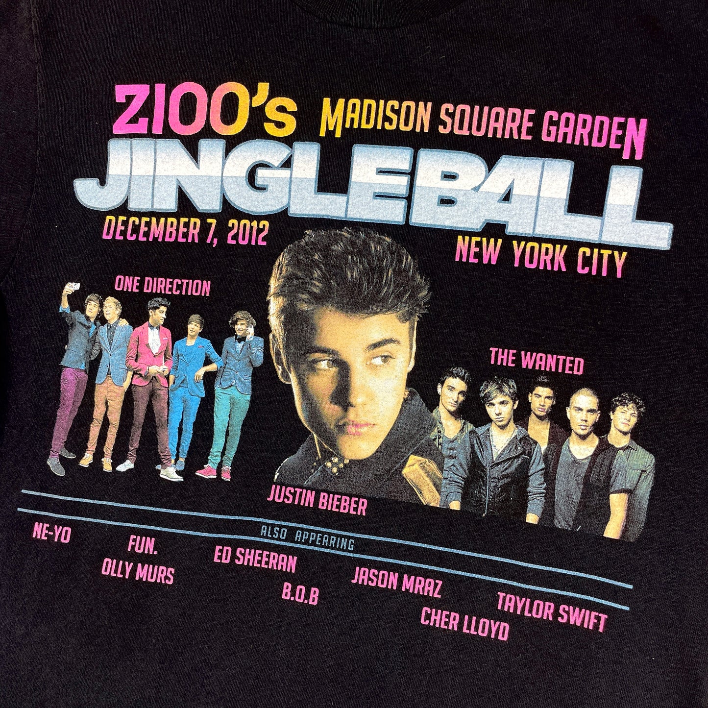 Z100's Jingle Ball 2012 Bootleg Tee (Swift, Bieber, One Direction)
