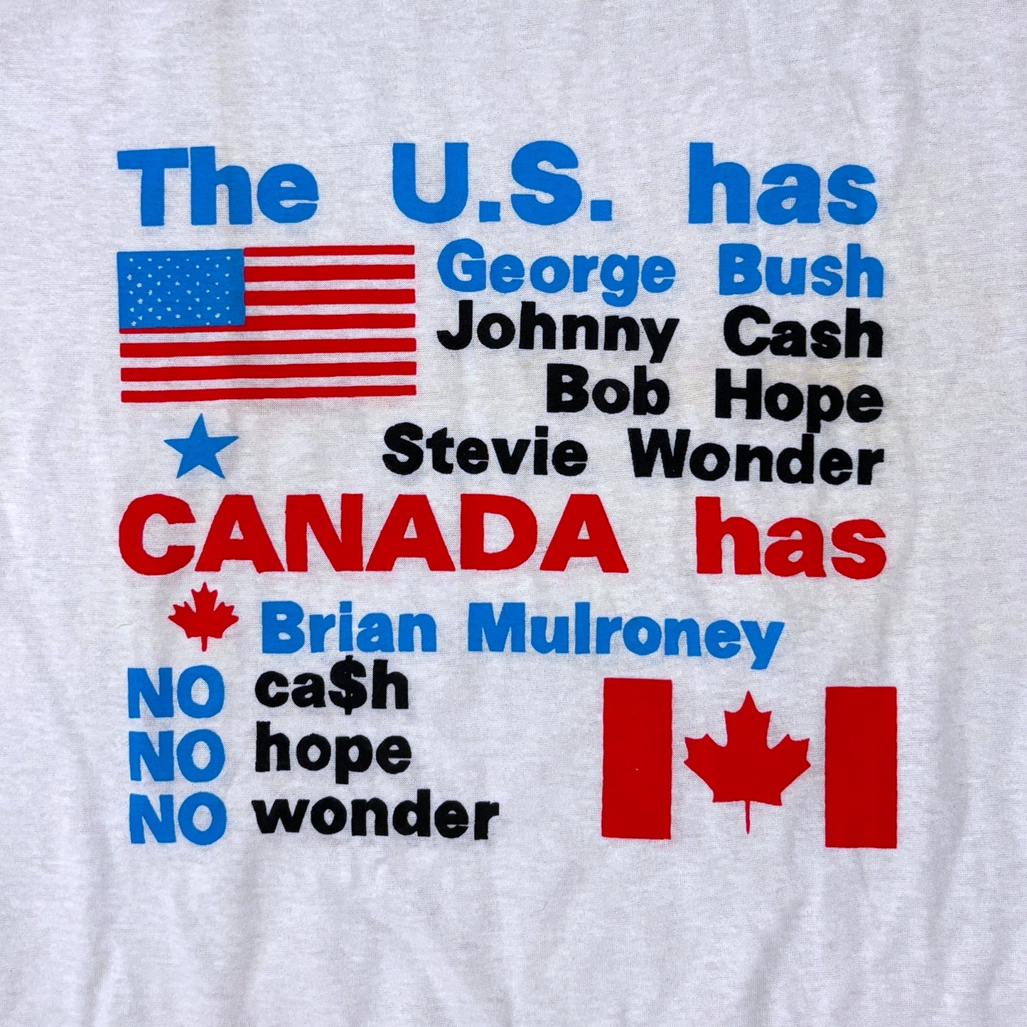 "No Cash, No Hope, No Wonder" Canadian Politics Tee