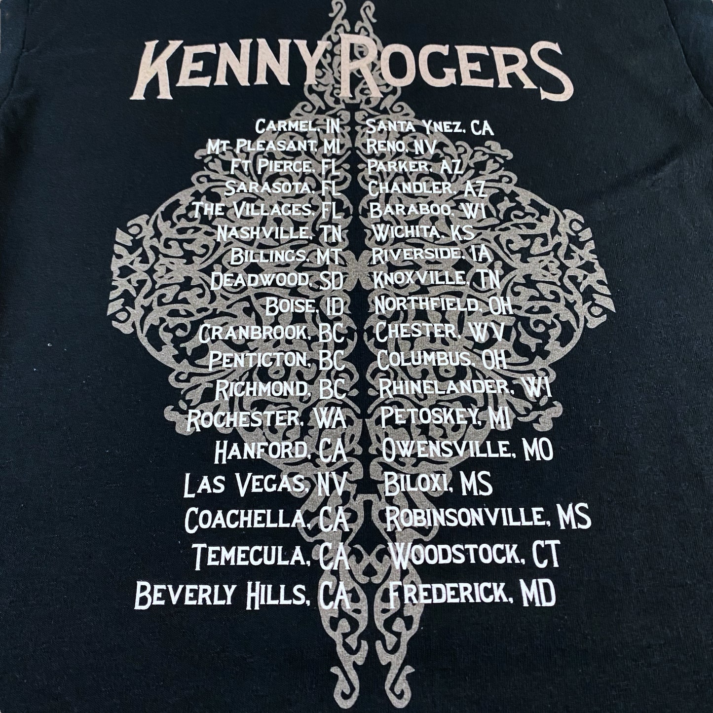 Kenny Rogers 2008 Tour Tee
