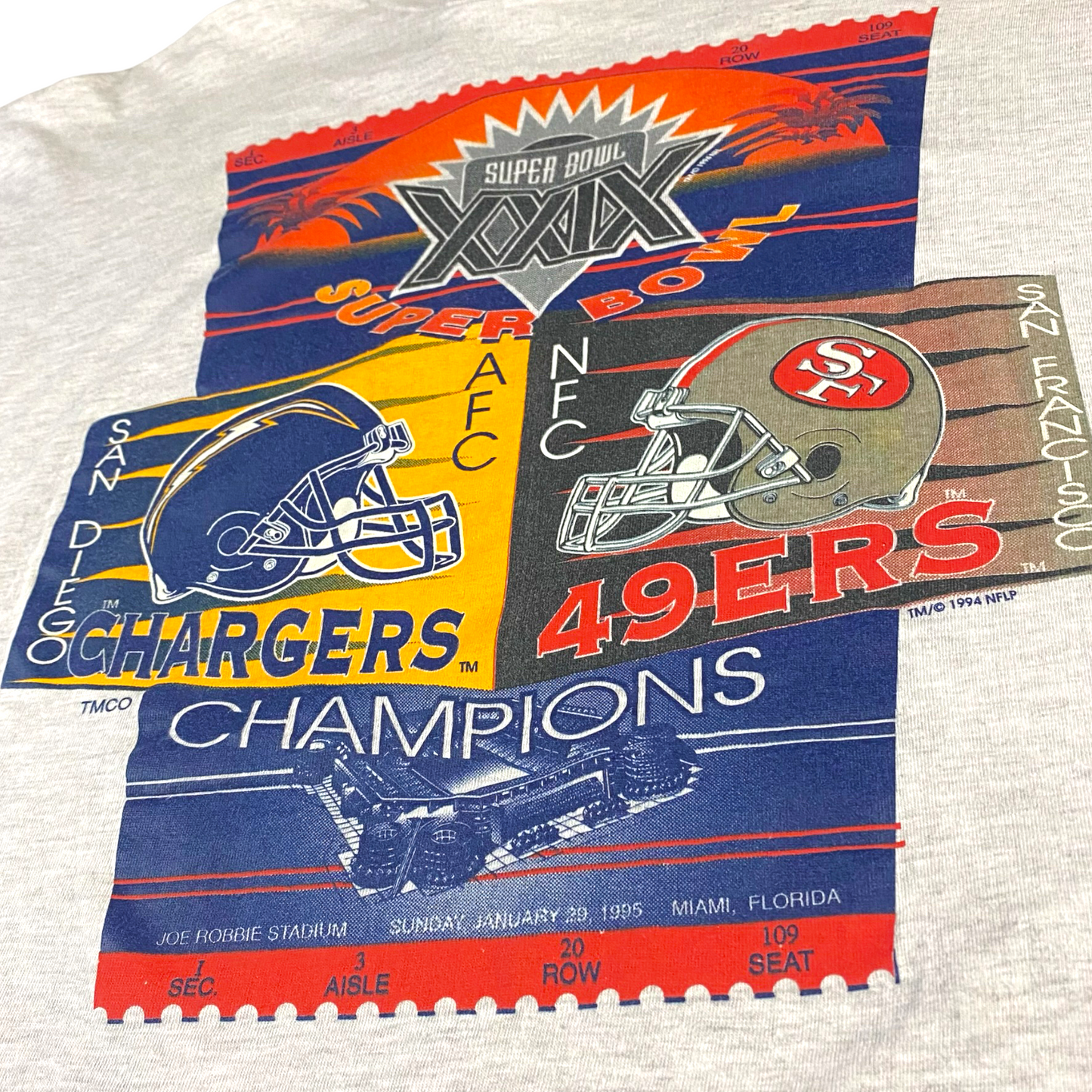 Super Bowl XXIX Chargers v. 49ers Tee