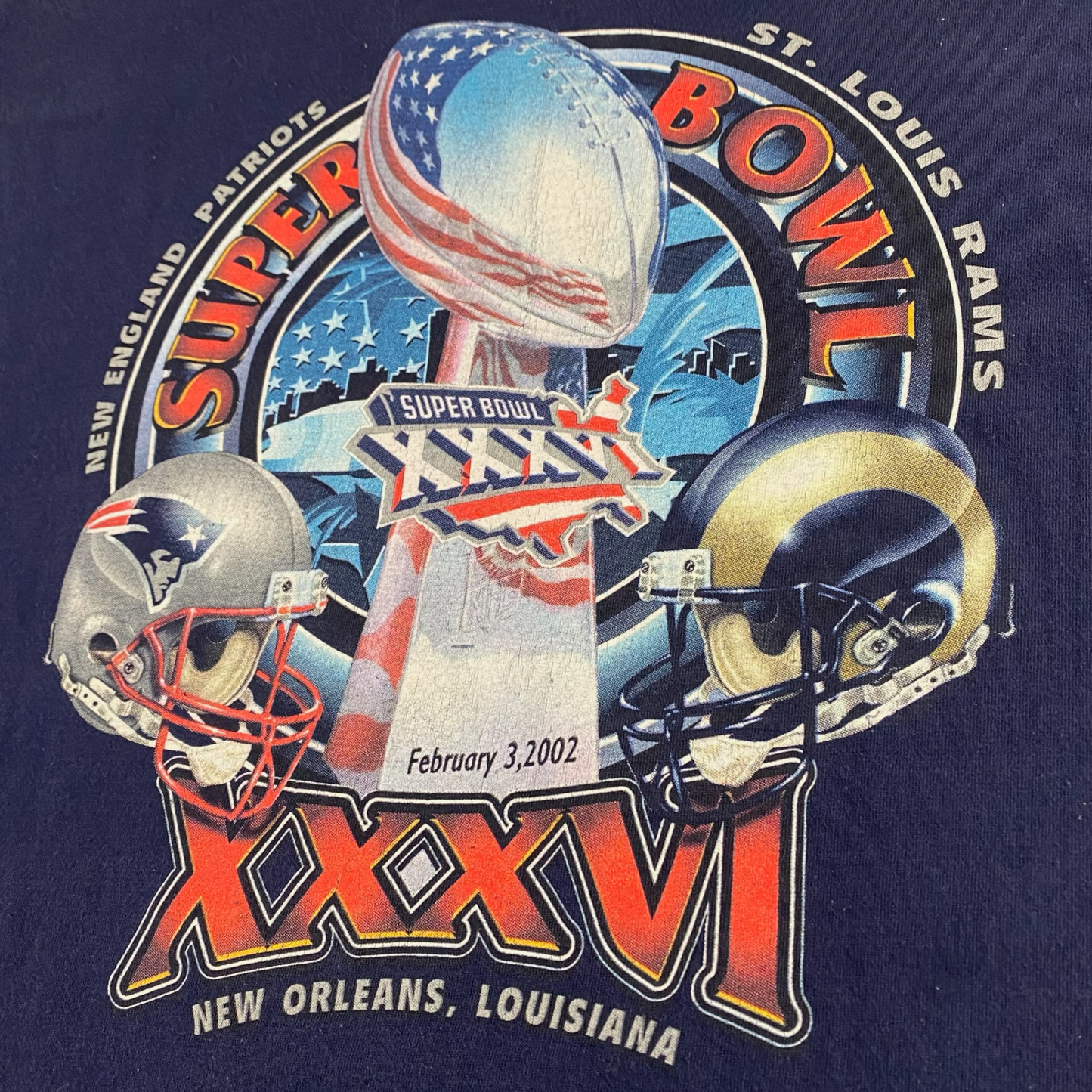 Super Bowl XXXVI Double-Sided Tee