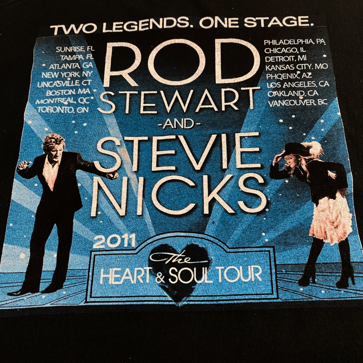 Stevie Nicks / Rod Stewart 2011 Tour Tee (Crop Top)