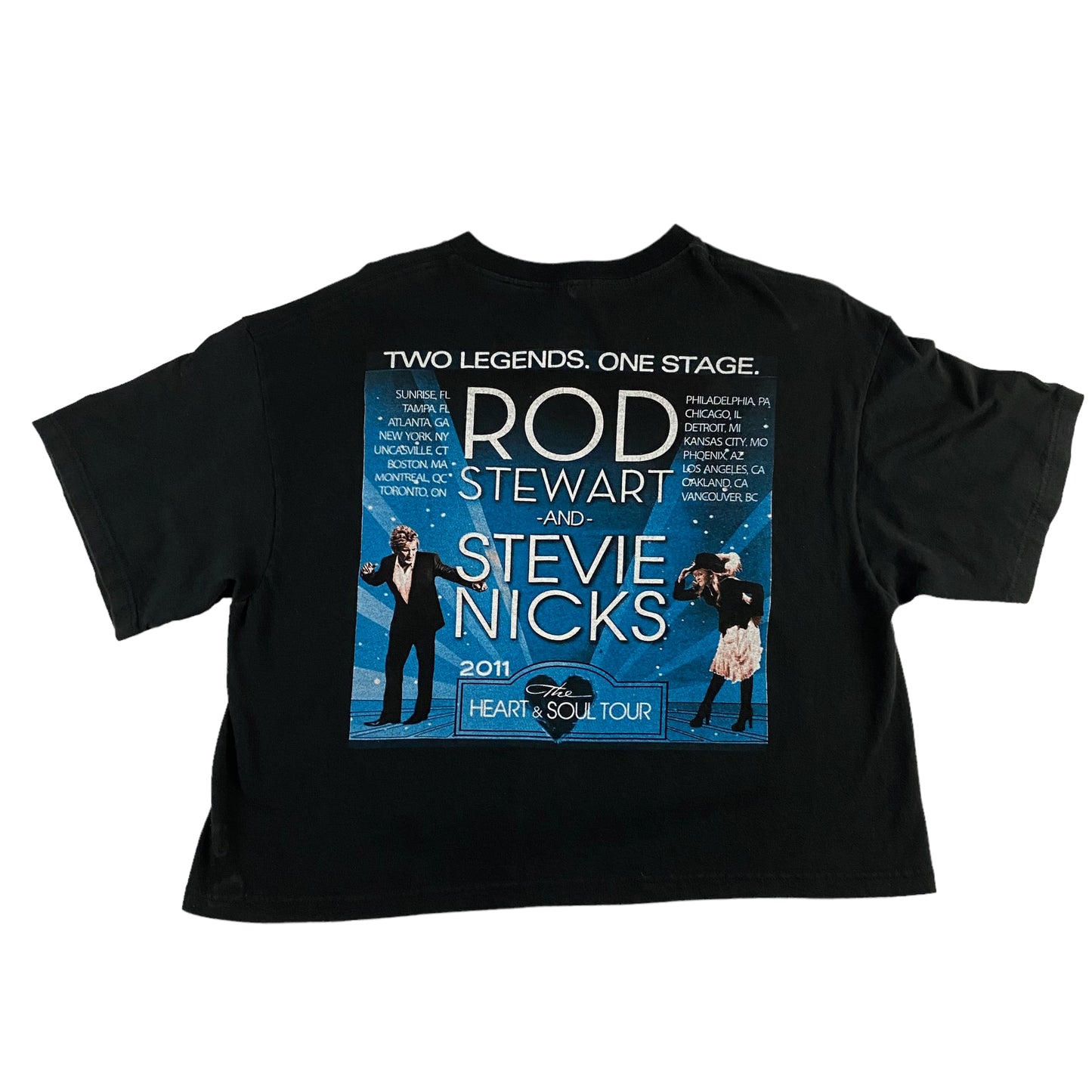 Stevie Nicks / Rod Stewart 2011 Tour Tee (Crop Top)