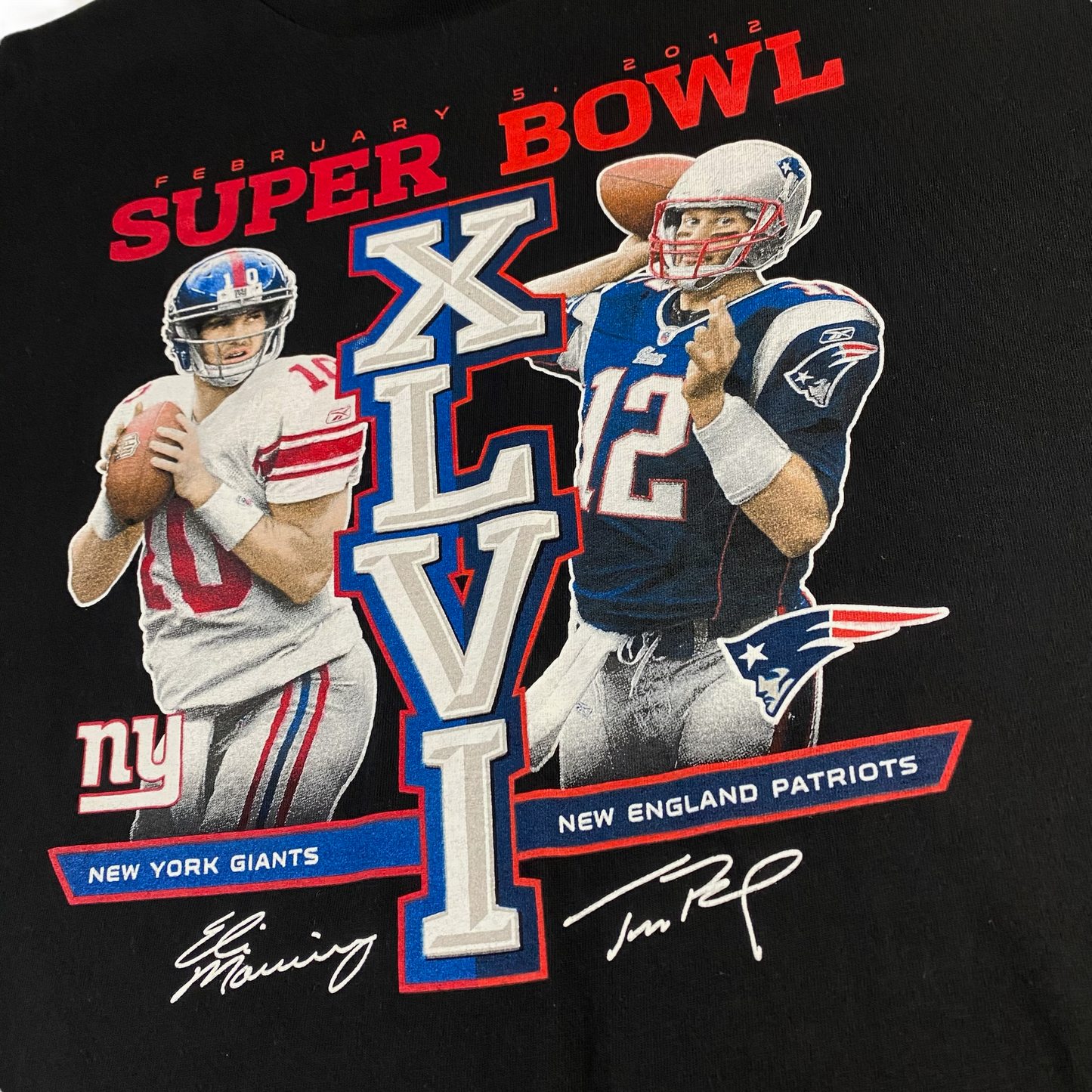 Manning/Brady Super Bowl XLVI Tee