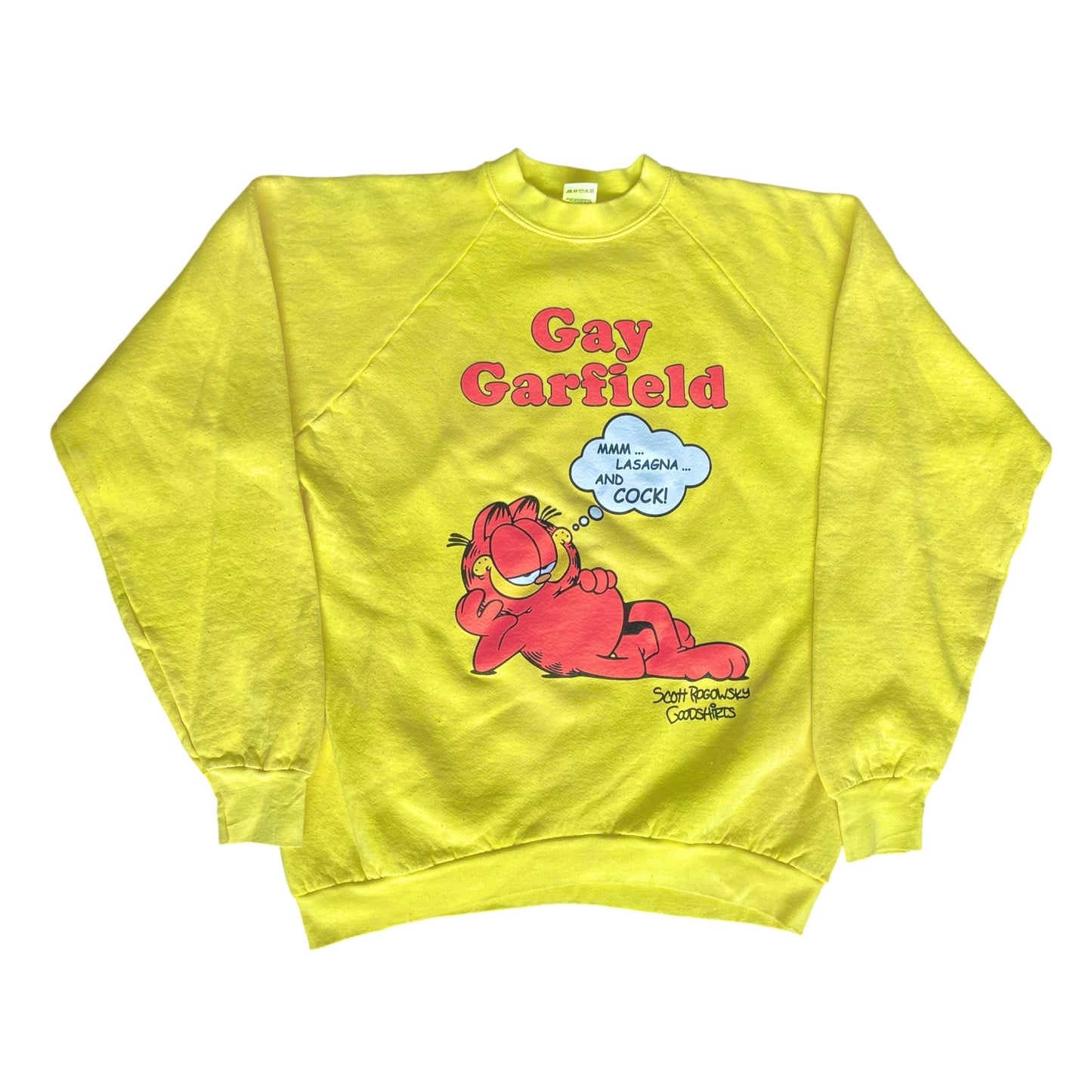 Gay Garfield - Neon Yellow Crewneck