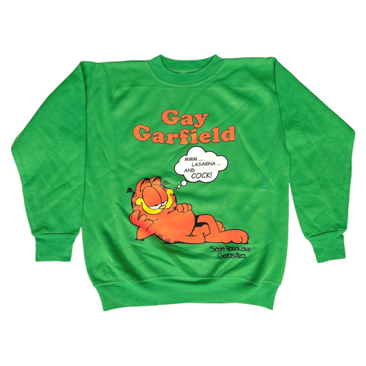 Gay Garfield - Green Crewneck