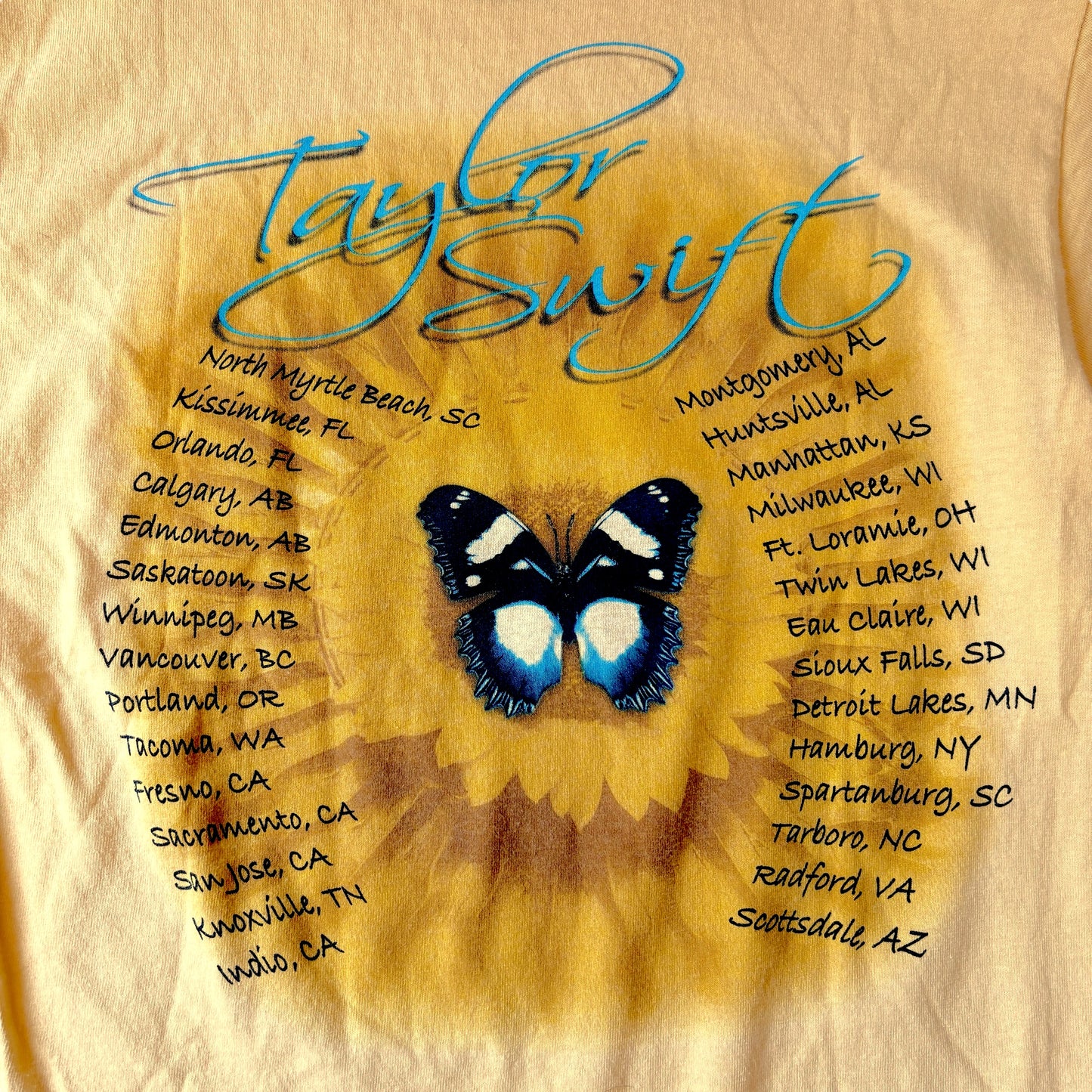 Taylor Swift 2008 "XRC Tour Tee" (First Printing)