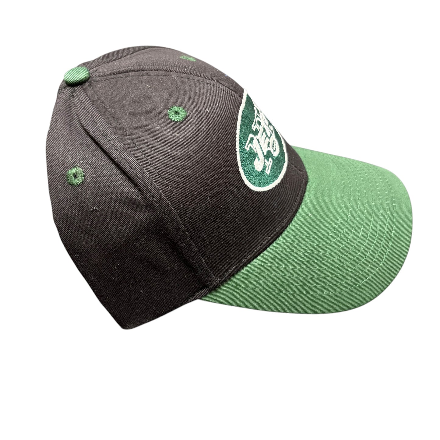 Y2K New York Jets Black/Green Strapback Hat