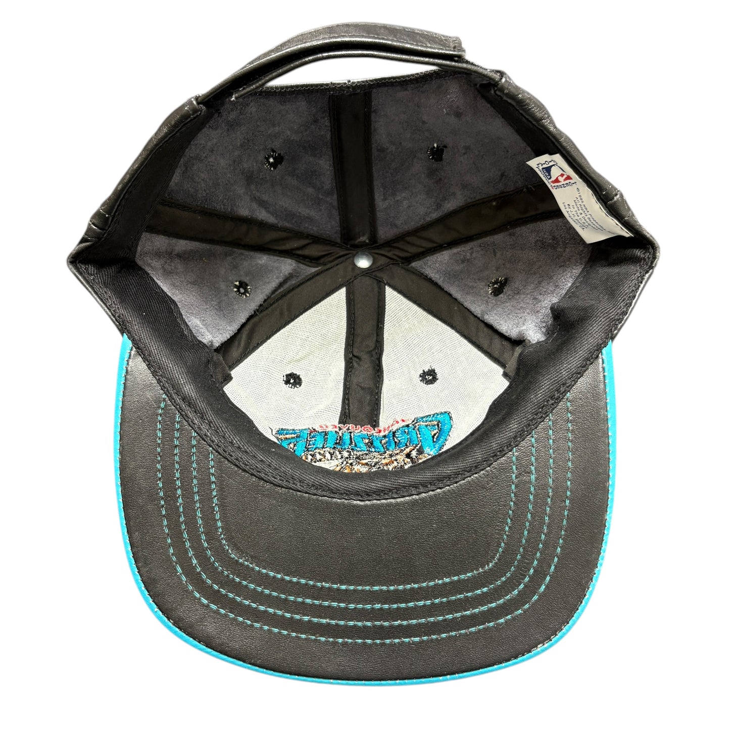 90s Vancouver Grizzlies Leather Strapback Hat