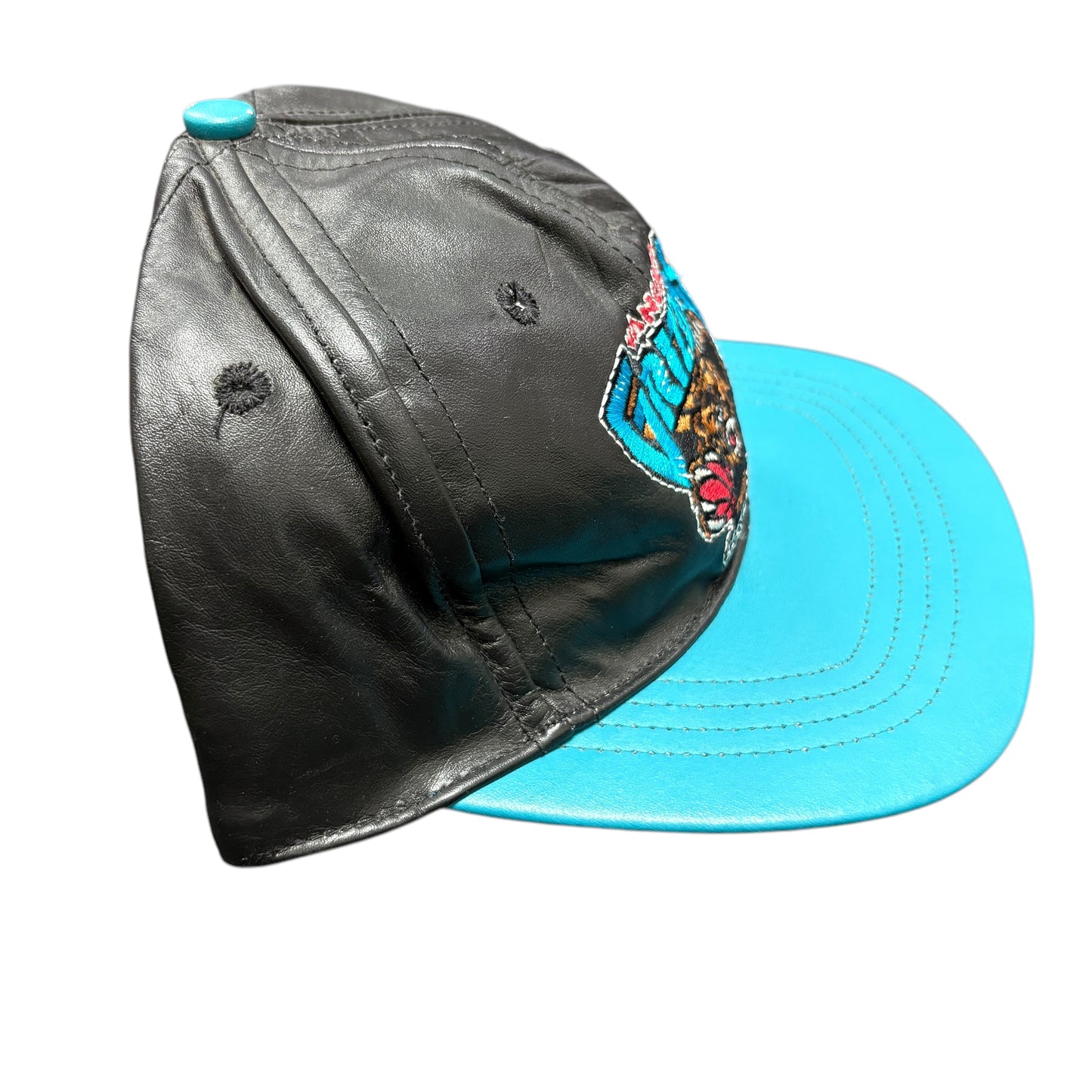 90s Vancouver Grizzlies Leather Strapback Hat