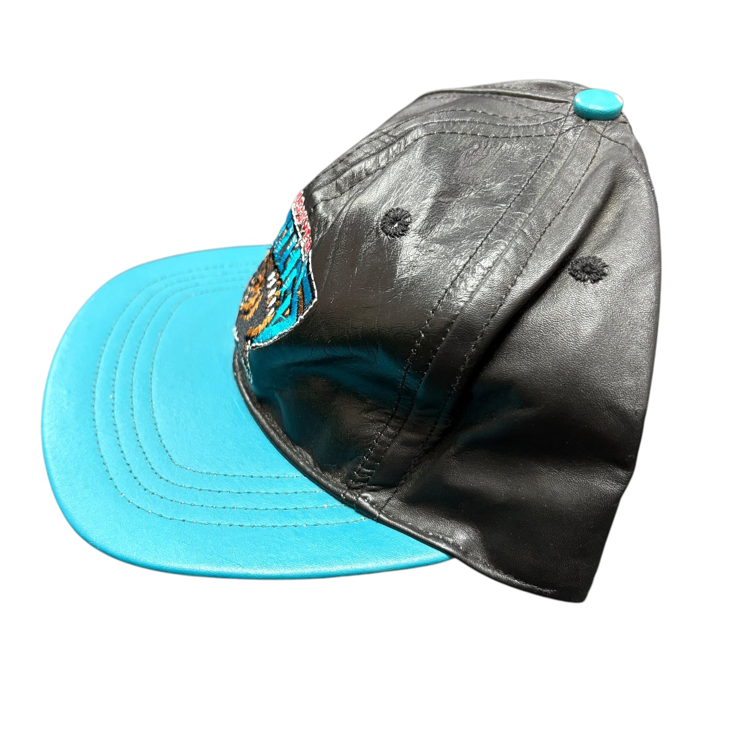 90s Vancouver Grizzlies Leather Strapback Hat