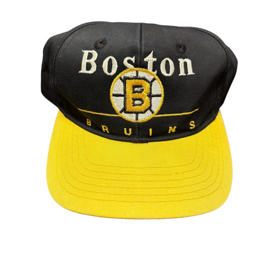 90s Boston Bruins Split Bar Snapback Hat